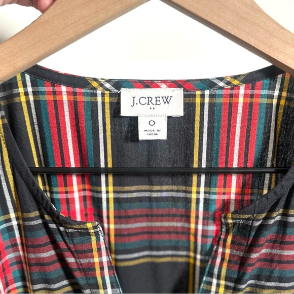 J. Crew Stewert Tartan Puff Sleeved Midi Dress - Picture 7 of 10